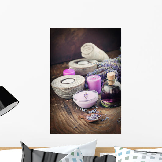 Lavender Spa Setting Wall Decal
