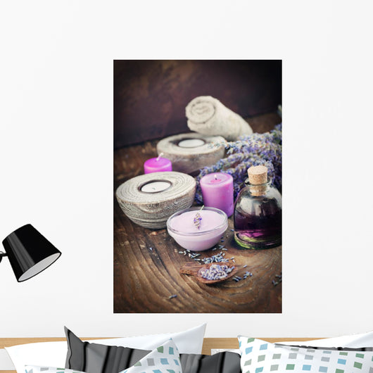Lavender Spa Setting Wall Decal