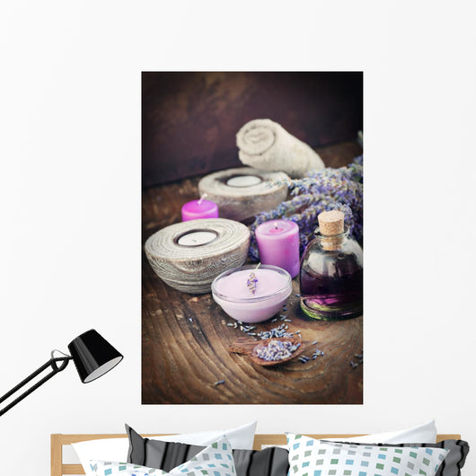 Lavender Spa Setting Wall Decal