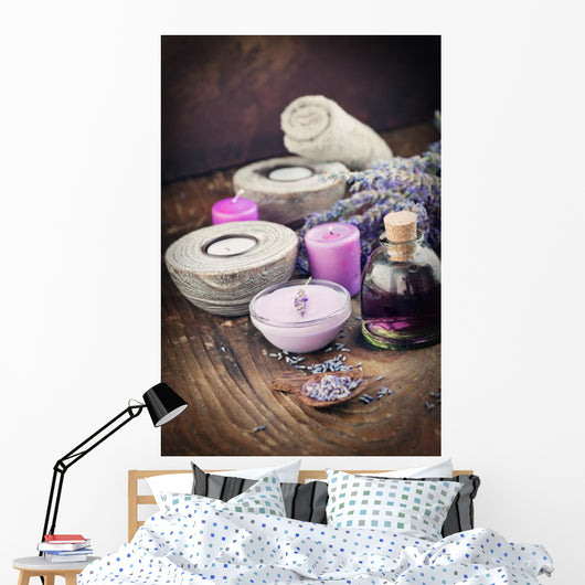 Lavender Spa Setting Wall Decal