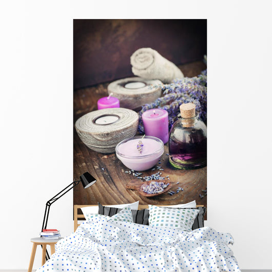 Lavender Spa Setting Wall Decal