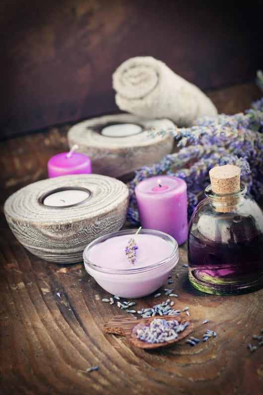 Lavender Spa Setting Wall Decal