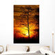 Tree Silhouetted against the Sunset Wall Decal