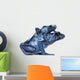 Female Blue and Black Poison Dart Frog with young Wall Decal