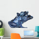 Female Blue and Black Poison Dart Frog with young Wall Decal