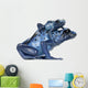 Female Blue and Black Poison Dart Frog with young Wall Decal