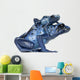 Female Blue and Black Poison Dart Frog with young Wall Decal