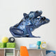 Female Blue and Black Poison Dart Frog with young Wall Decal