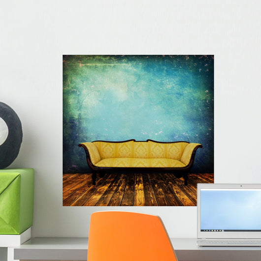 Sofa Interior Grunge Wall Decal