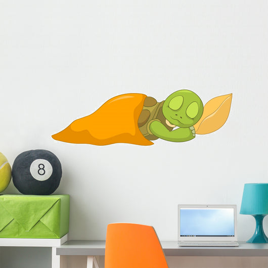 Funny Turtle Baby Sleeping Wall Decal