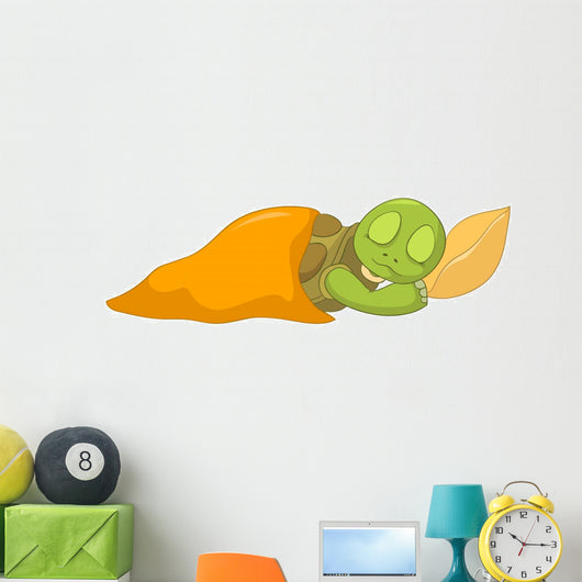 Funny Turtle Baby Sleeping Wall Decal