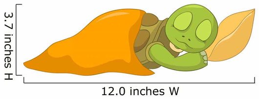 Funny Turtle Baby Sleeping Wall Decal