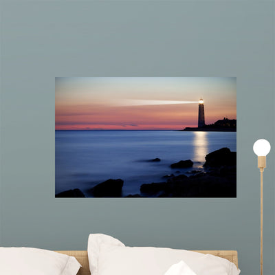 Lighthouse Coast Wall Decal shown on a wall