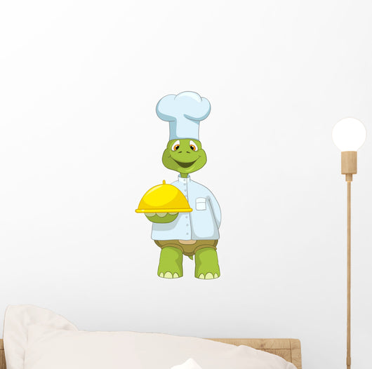 Funny Turtle Chef Wall Decal