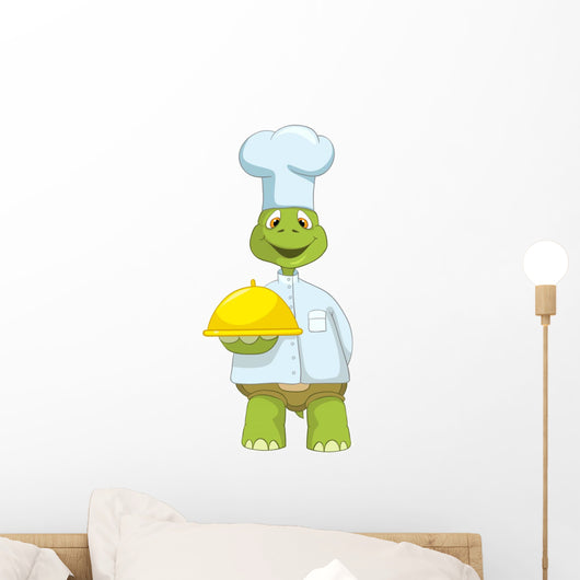Funny Turtle Chef Wall Decal