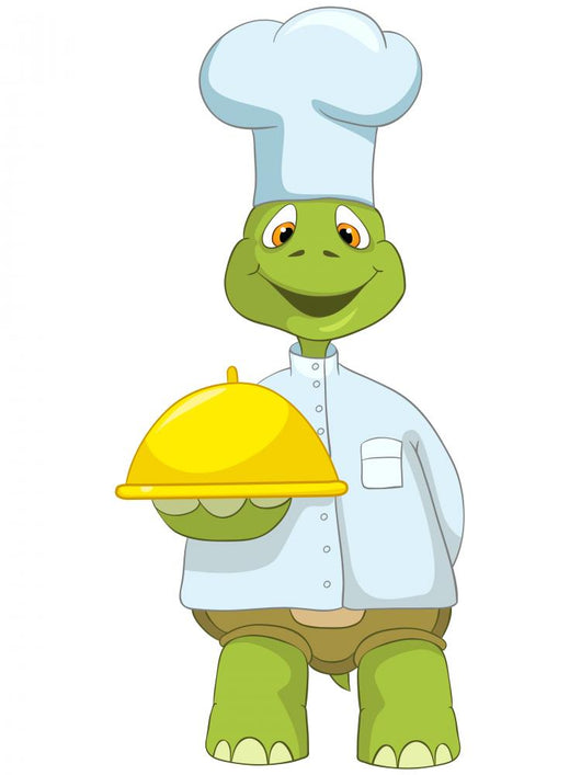 Funny Turtle Chef Wall Decal