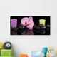 Spa Stones with Orchid Wall Decal