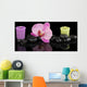 Spa Stones with Orchid Wall Decal