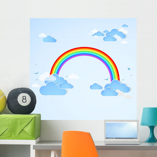Sky with Rainbow Vector Wall Decal