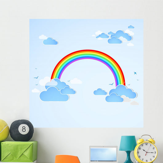 Sky with Rainbow Vector Wall Decal