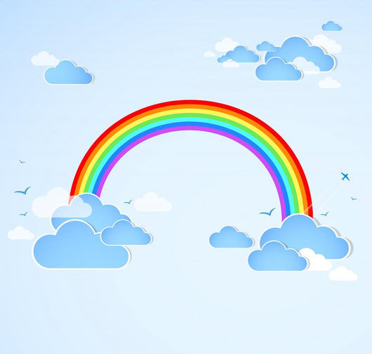Sky with Rainbow Vector Wall Decal
