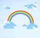 Sky with Rainbow Vector Wall Decal