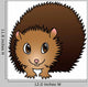 Cartoon Hedgehog Wall Decal