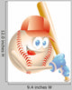 Baseball Mascot Wall Decal