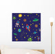 Seamless Outer Space Pattern Wall Decal