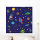 Seamless Outer Space Pattern Wall Decal