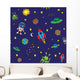 Seamless Outer Space Pattern Wall Decal