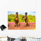 Two Horses Rearing up Wall Decal