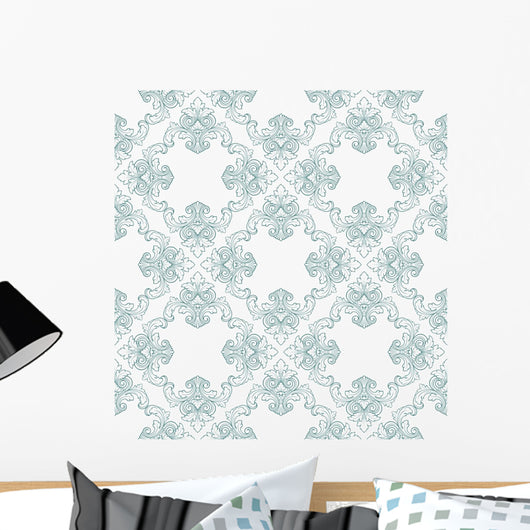 Vector Seamless Vintage Damask Wall Decal