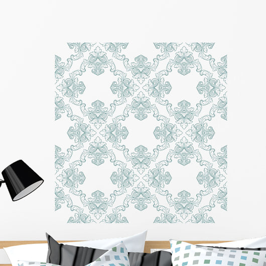 Vector Seamless Vintage Damask Wall Decal