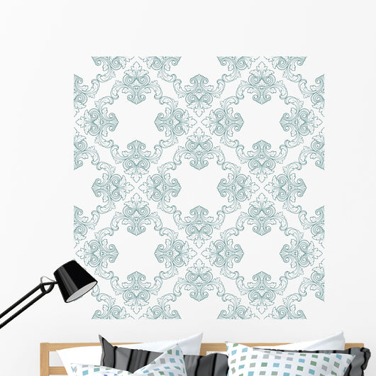 Vector Seamless Vintage Damask Wall Decal