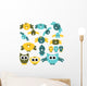 Set Cute Birds Wall Decal