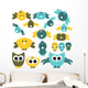Set Cute Birds Wall Decal