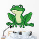 Cartoon Green Frog Wall Decal