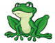 Cartoon Green Frog Wall Decal