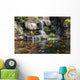 Koi Fish Garden Pond and Waterfall Wall Decal