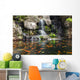 Koi Fish Garden Pond and Waterfall Wall Decal