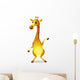 Giraffe Cartoon Wall Decal