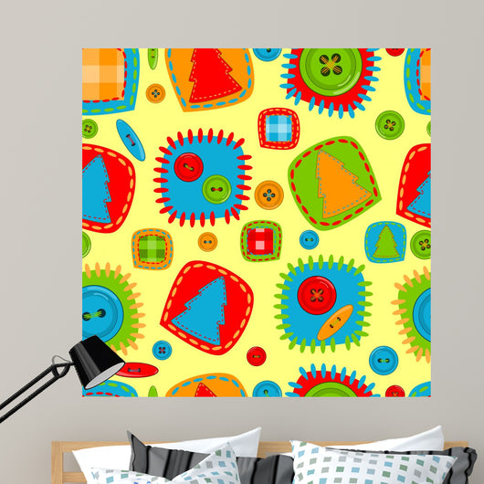 Seamless Pattern for Kids Wall Decal