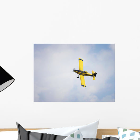 Yellow Crop Duster Wall Decal