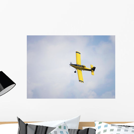 Yellow Crop Duster Wall Decal