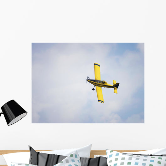 Yellow Crop Duster Wall Decal