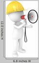 3D Little Human Character Wall Decal