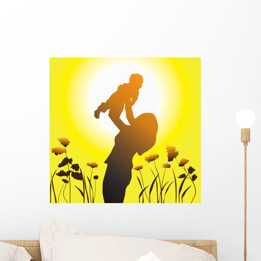 Vector Mother and Child Wall Decal