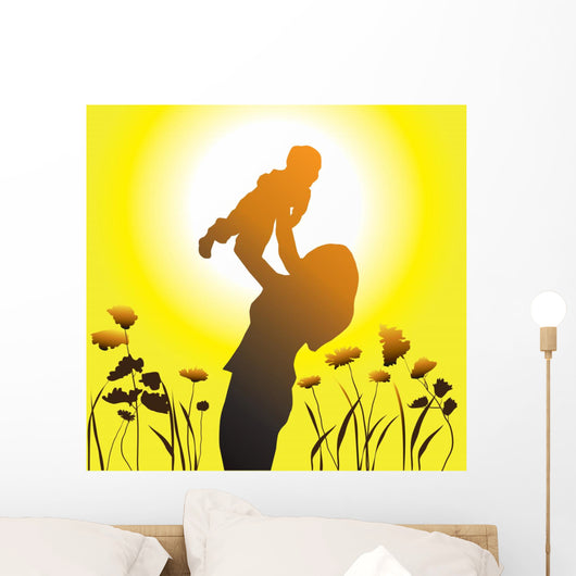 Vector Mother and Child Wall Decal