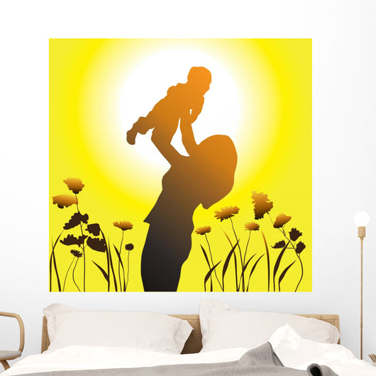 Vector Mother and Child Wall Decal